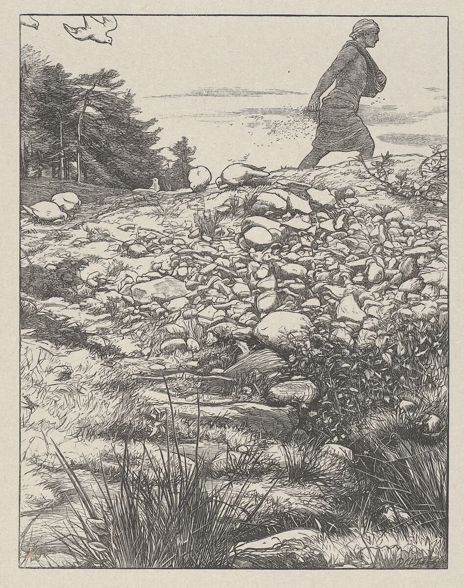 The Sower (The Parables of Our Lord and Saviour Jesus Christ), After Sir John Everett Millais (British, Southampton 1829–1896 London), Wood engraving; proof 