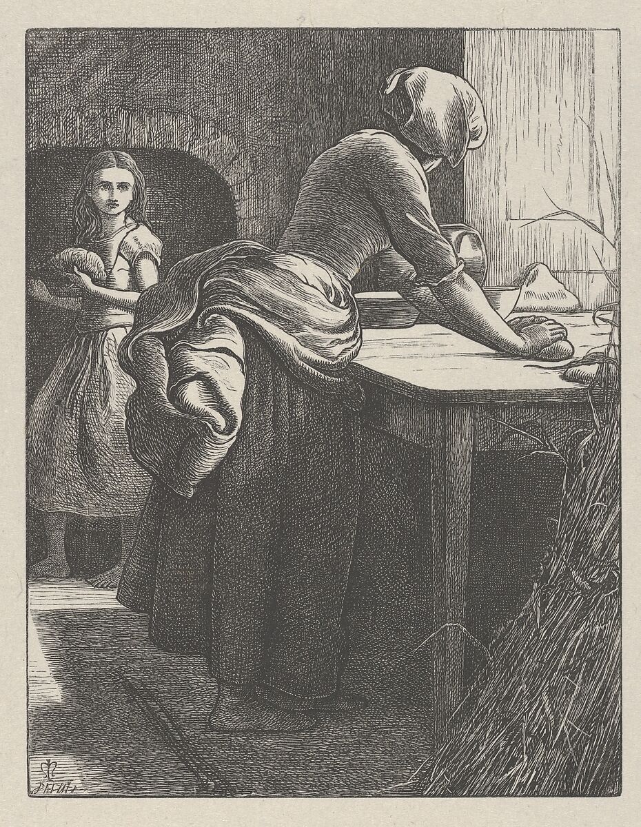 The Parable of the Leaven (The Parables of Our Lord and Saviour Jesus Christ), After Sir John Everett Millais (British, Southampton 1829–1896 London), Wood engraving; proof 