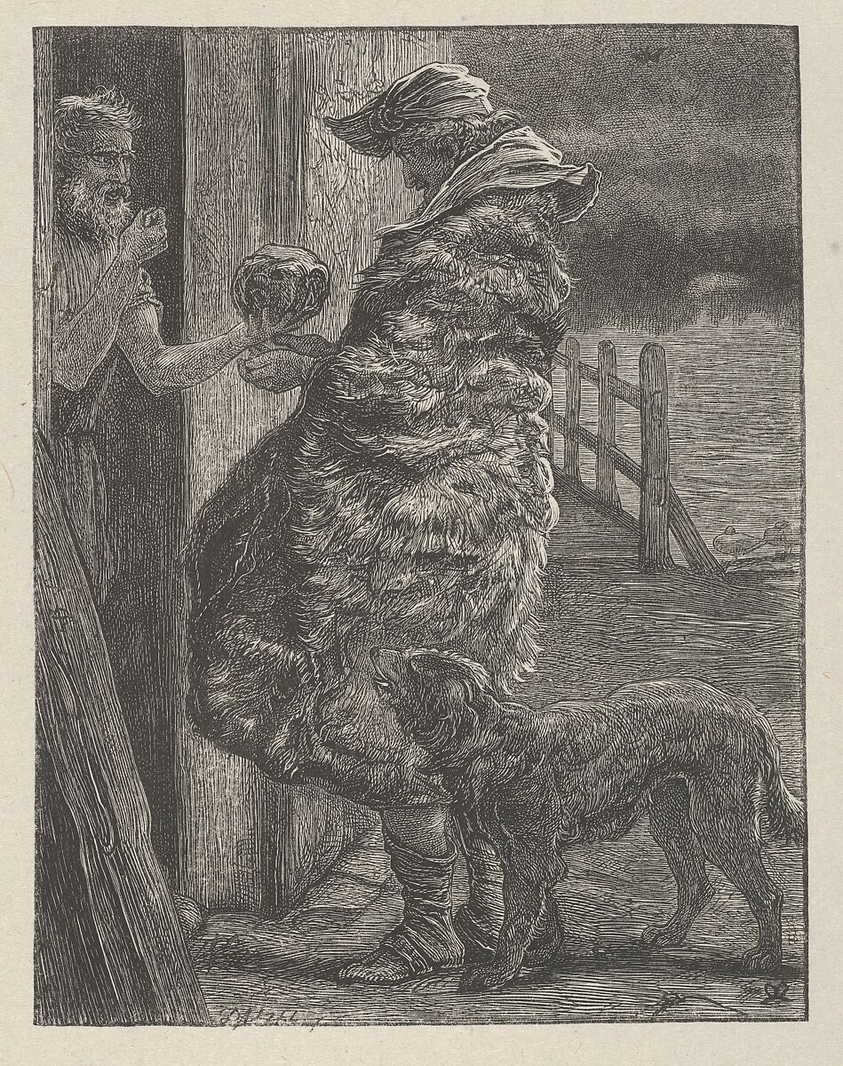 The Importunate Friend (The Parables of Our Lord and Saviour Jesus Christ), After Sir John Everett Millais (British, Southampton 1829–1896 London), Wood engraving; proof 
