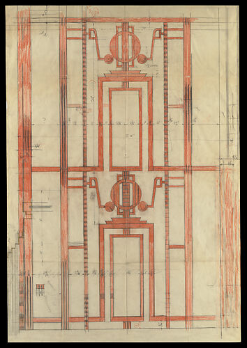 Bonwit-Teller Building, New York, Grill design, elevation