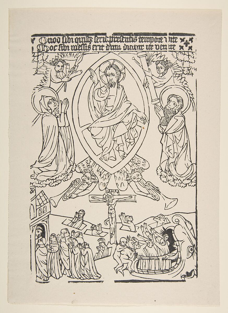 The Last Judgment, Anonymous, German, 15th century, Woodcut; Derschau restrike 