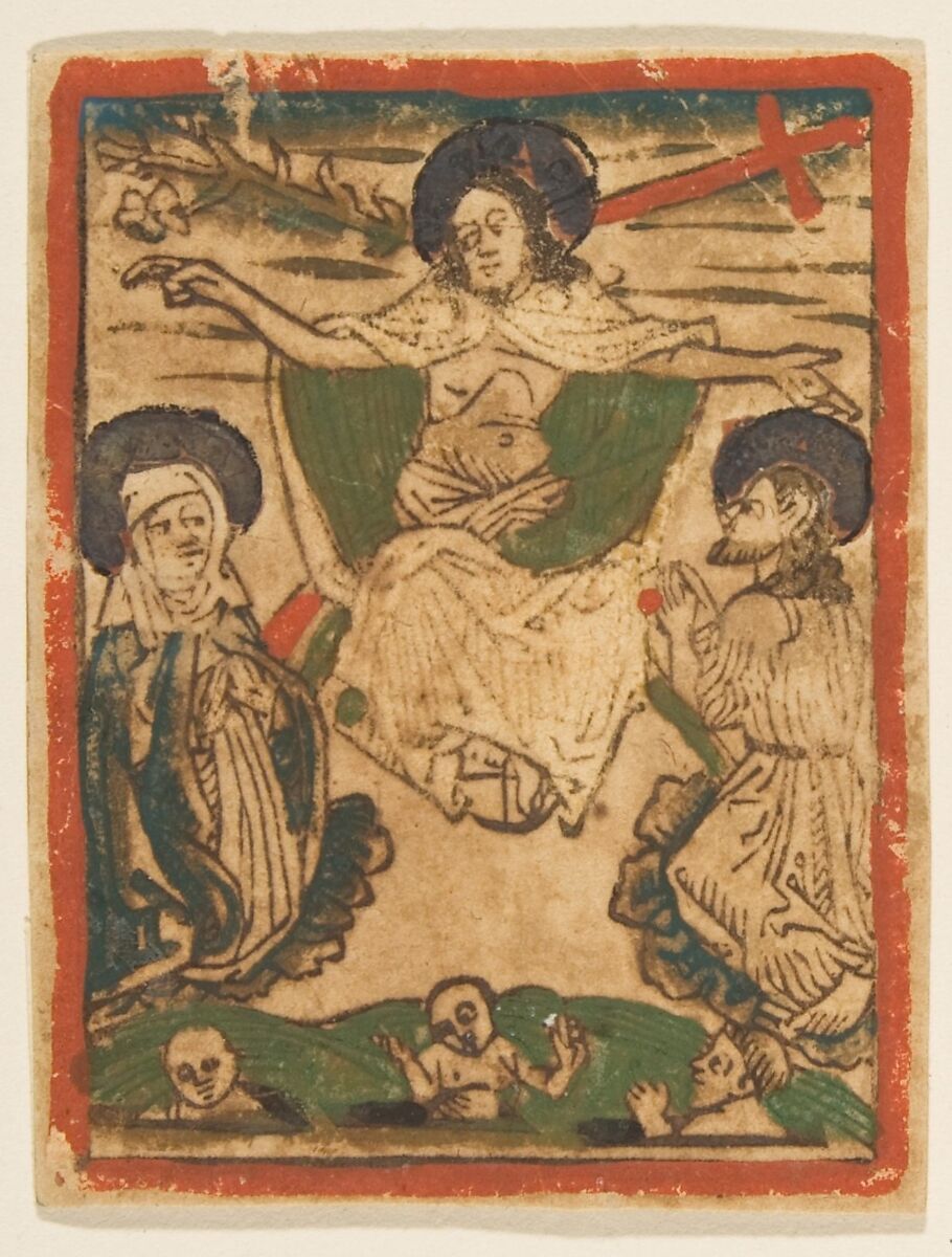 The Last Judgment, Anonymous, German, 15th century, Woodcut, hand-colored 