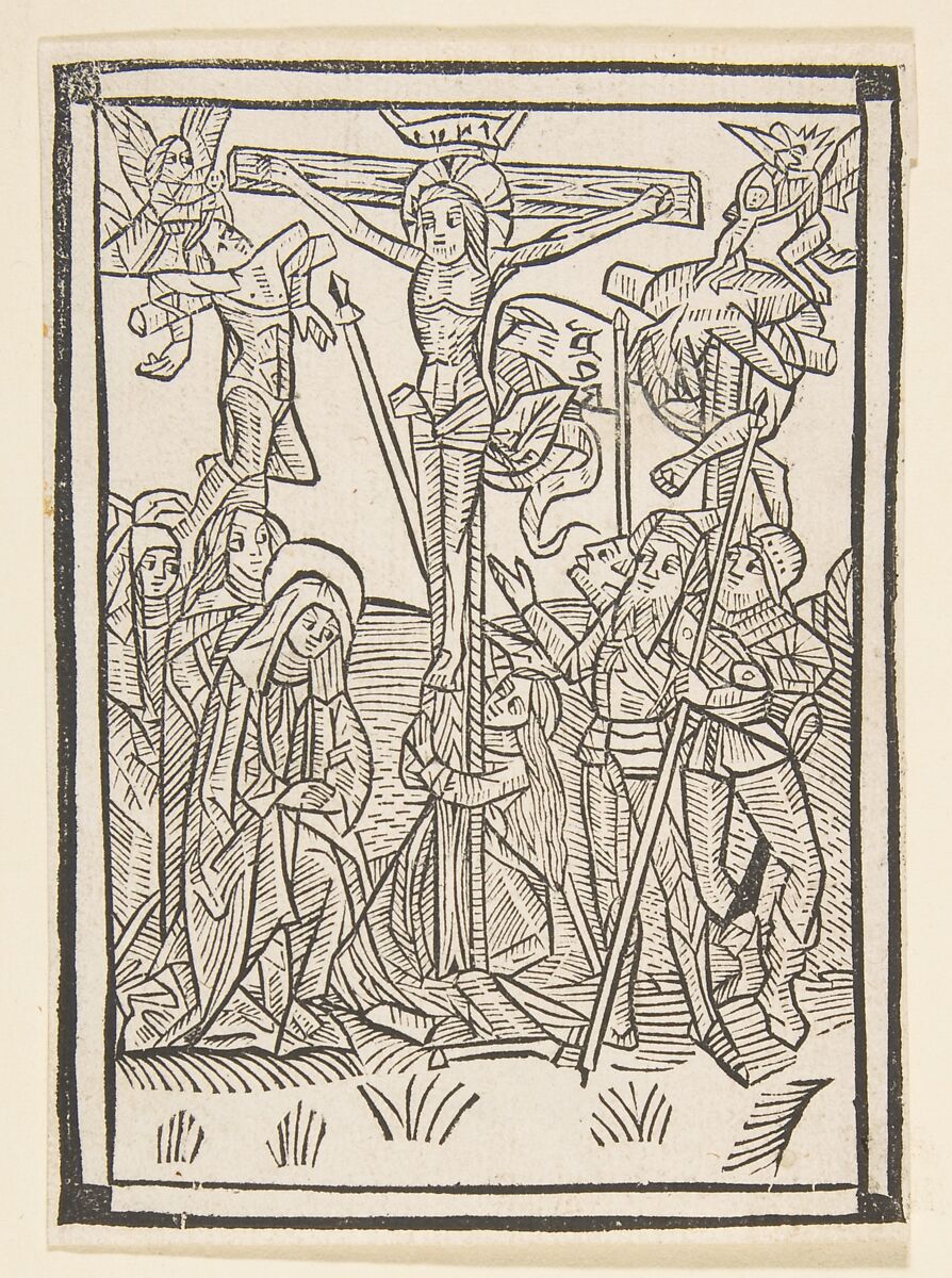 The Crucifixion (Schr. 486), Anonymous, German, 15th century, Woodcut 