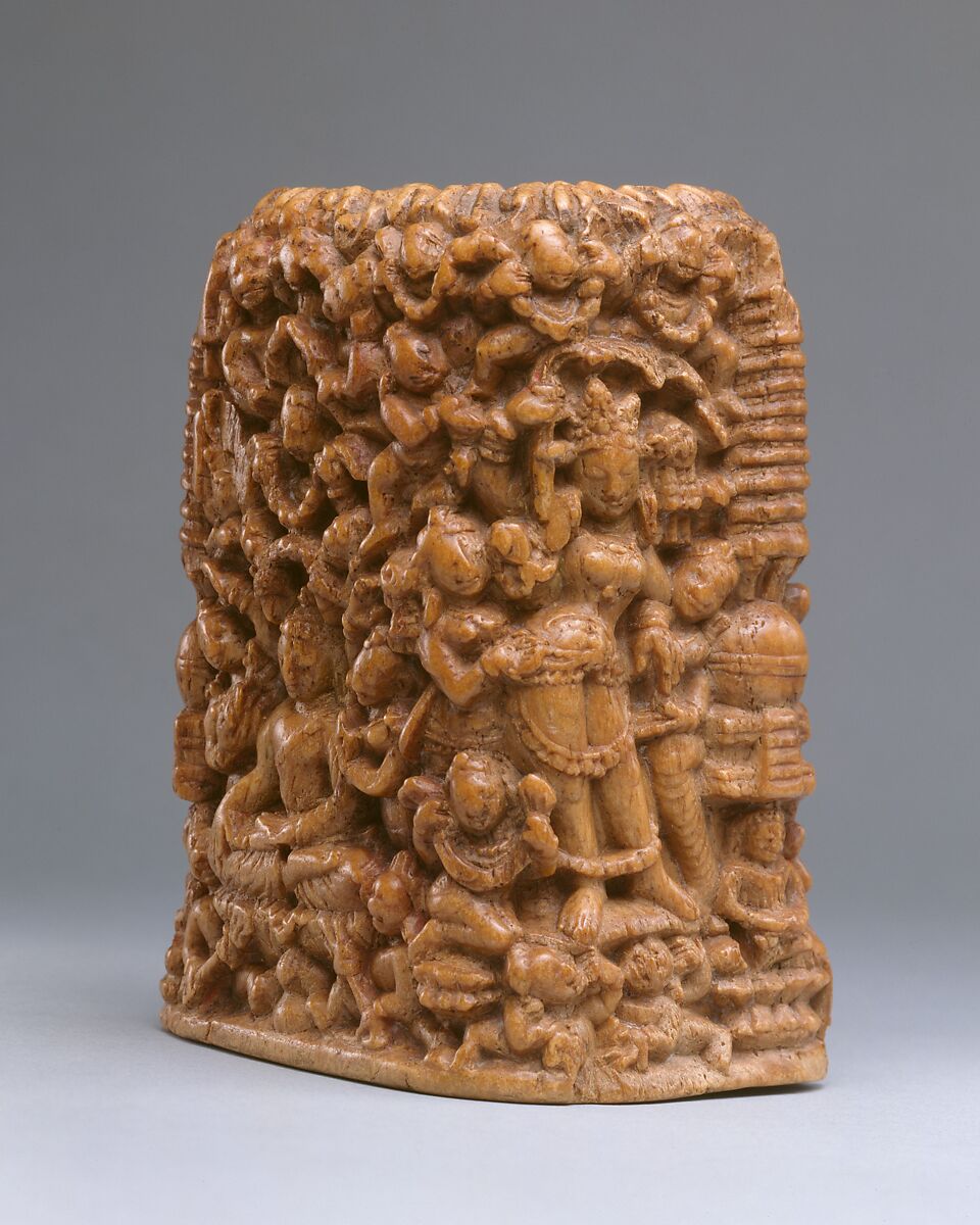 Reliquary(?) with Scenes from the Life of Buddha, Bone with traces of color and gold paint, India (Jammu & Kashmir, ancient kingdom of Kashmir) or Pakistan