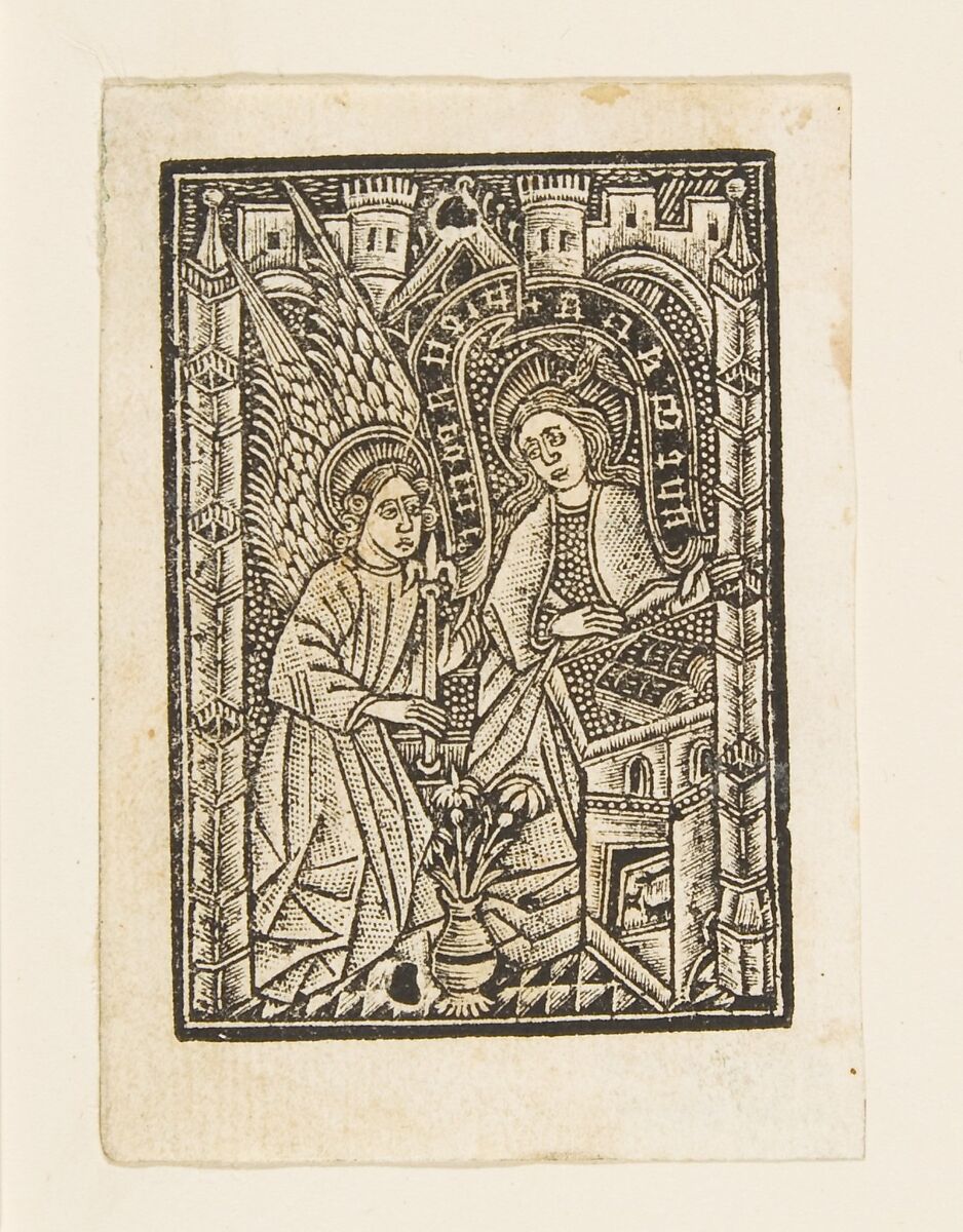 The Annunciation, Anonymous, German, 15th century, Metalcut 
