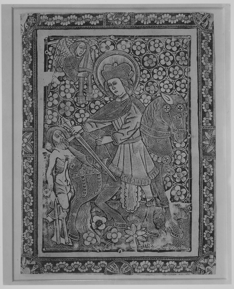 St. Martin, Anonymous, German, 15th century, Metalcut