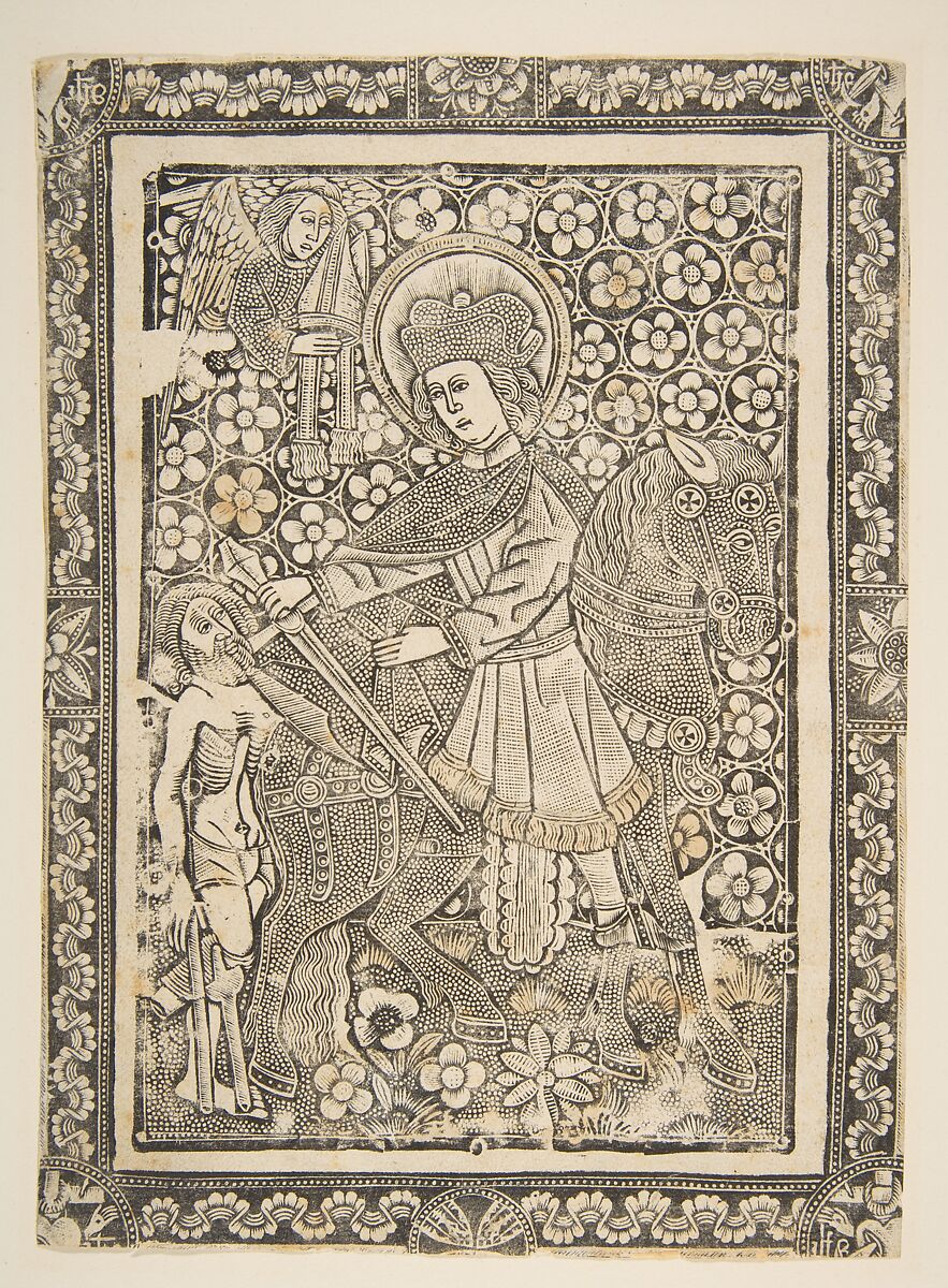 St. Martin, Anonymous, German, 15th century, Metalcut 