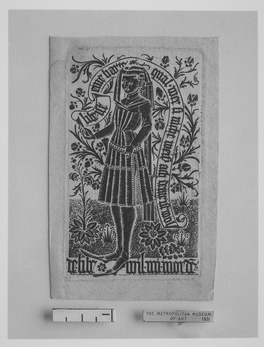 L'Amoureux, Anonymous, German, 15th century, Metalcut