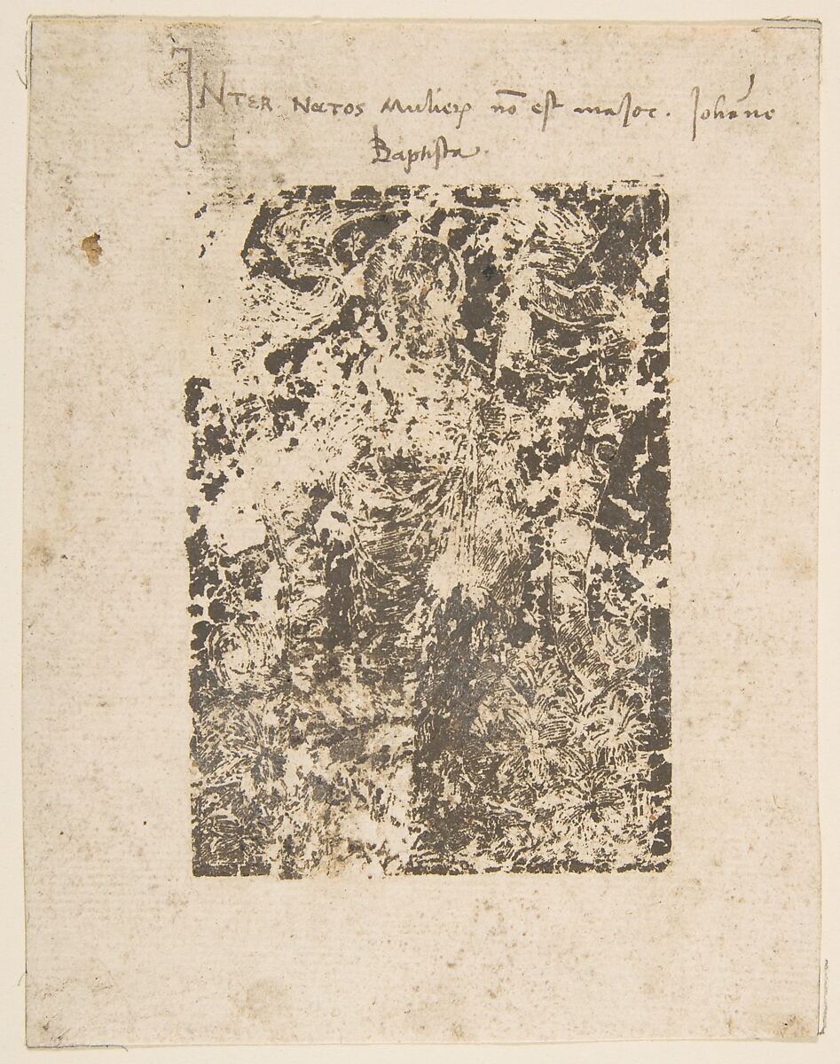 John the Baptist, Anonymous, German, 15th century, Pasteprint 