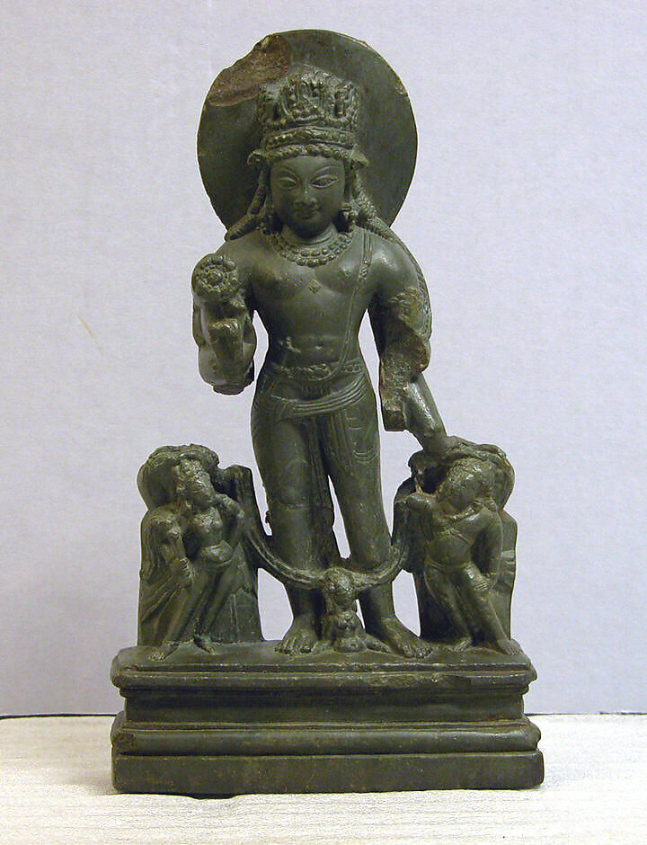 Vishnu with his Personified Attributes, Stone, India (Jammu and Kashmir, ancient kingdom of Kashmir) 