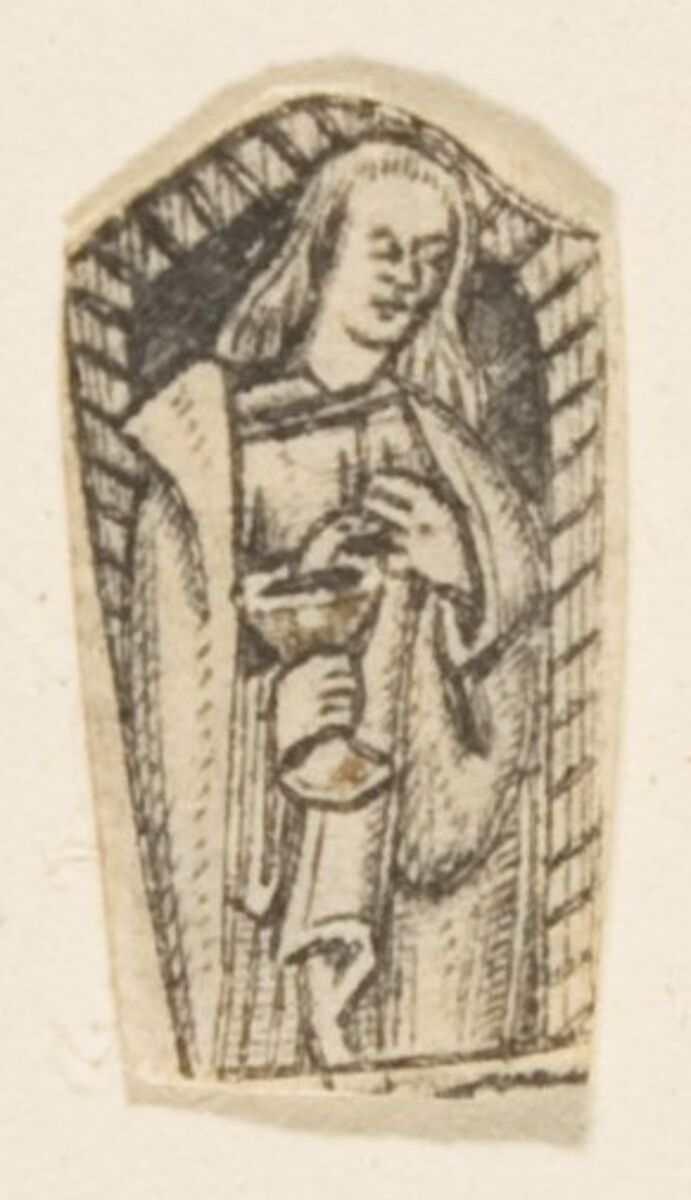 St. John the Evangelist, Anonymous, German, 15th century, Woodcut 