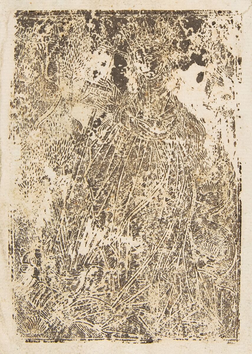 St. Margaret, Anonymous, German, 15th century, Pasteprint 