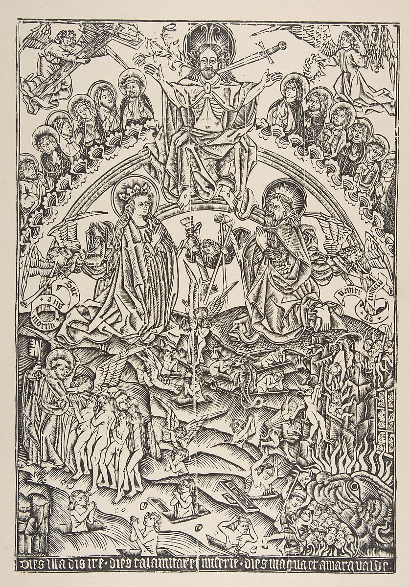 The Last Judgment, Anonymous, German, 15th century, Woodcut; Derschau restrike, 1922 