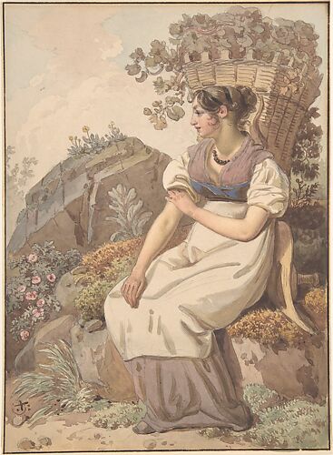 Young Woman in the Vaudois after the Grape Harvest