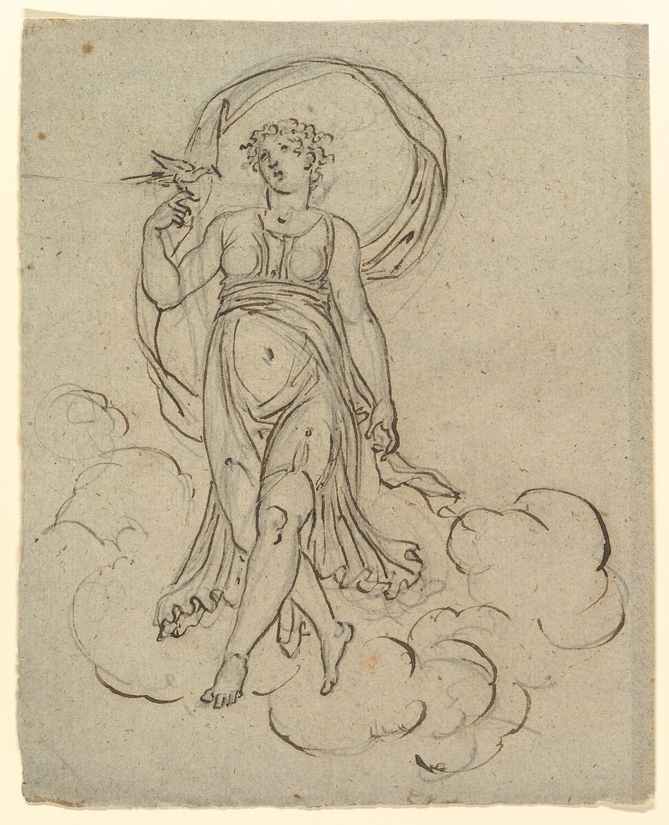 Venus with a Dove, Nicolai Abraham Abildgaard (Danish, Copenhangen 1743–1809 Frederiksdal), Graphite, pen and ink 