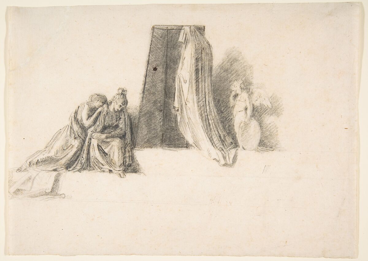 Study for a Tomb, Antonio Canova (Italian, Possagno 1757–1822 Venice), Graphite 