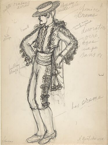 Costume design for a bullfighter