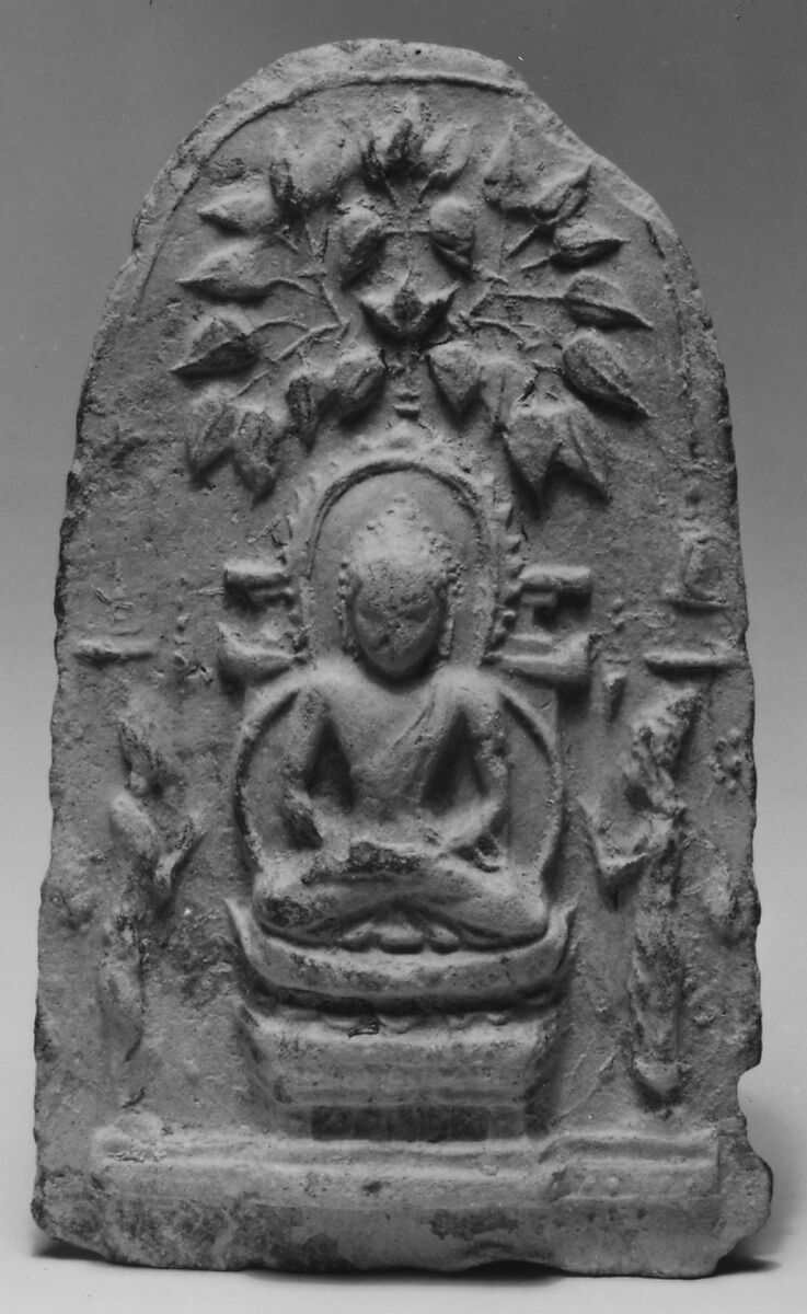 Buddha Seated Under the Bodhi Tree, Terracotta, Thailand (Buriram province, Prakhon Chai) 