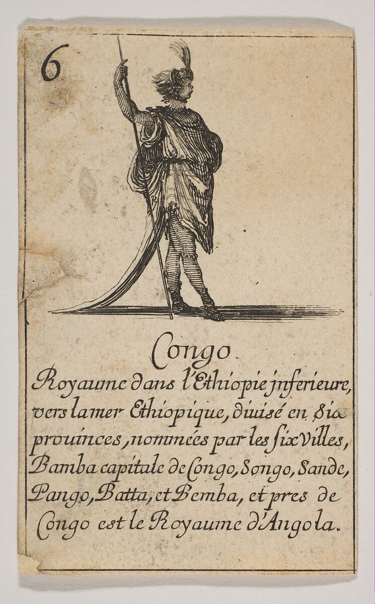 Congo, from "Jeu de la Géographie", Stefano della Bella (Italian, Florence 1610–1664 Florence), Etching, state iii 