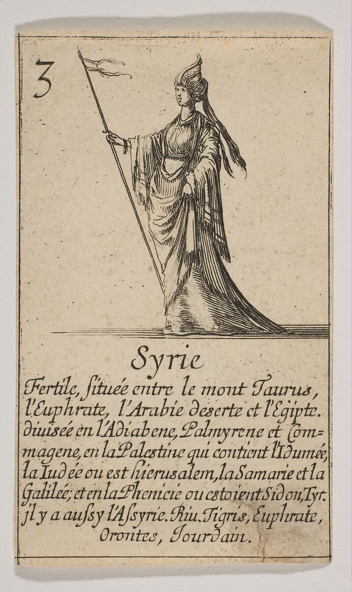 Syrie, from "Jeu de la Géographie", Stefano della Bella (Italian, Florence 1610–1664 Florence), Etching, state iii 