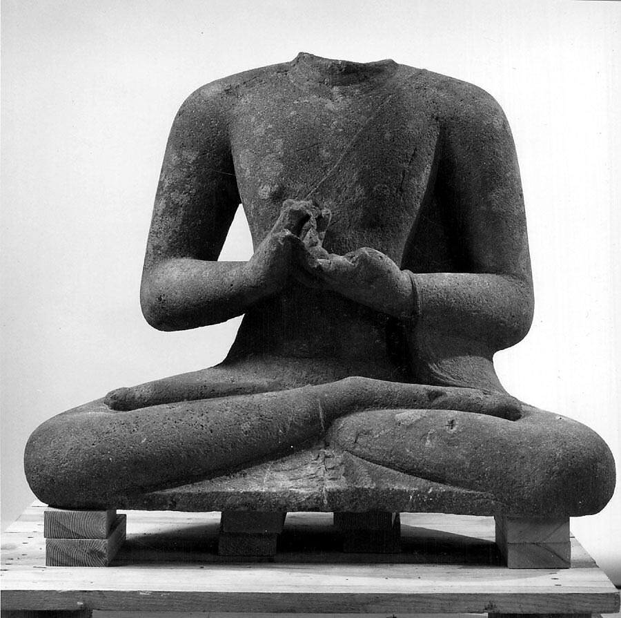 Seated Preaching Buddha, Andesite, Indonesia (Java) 