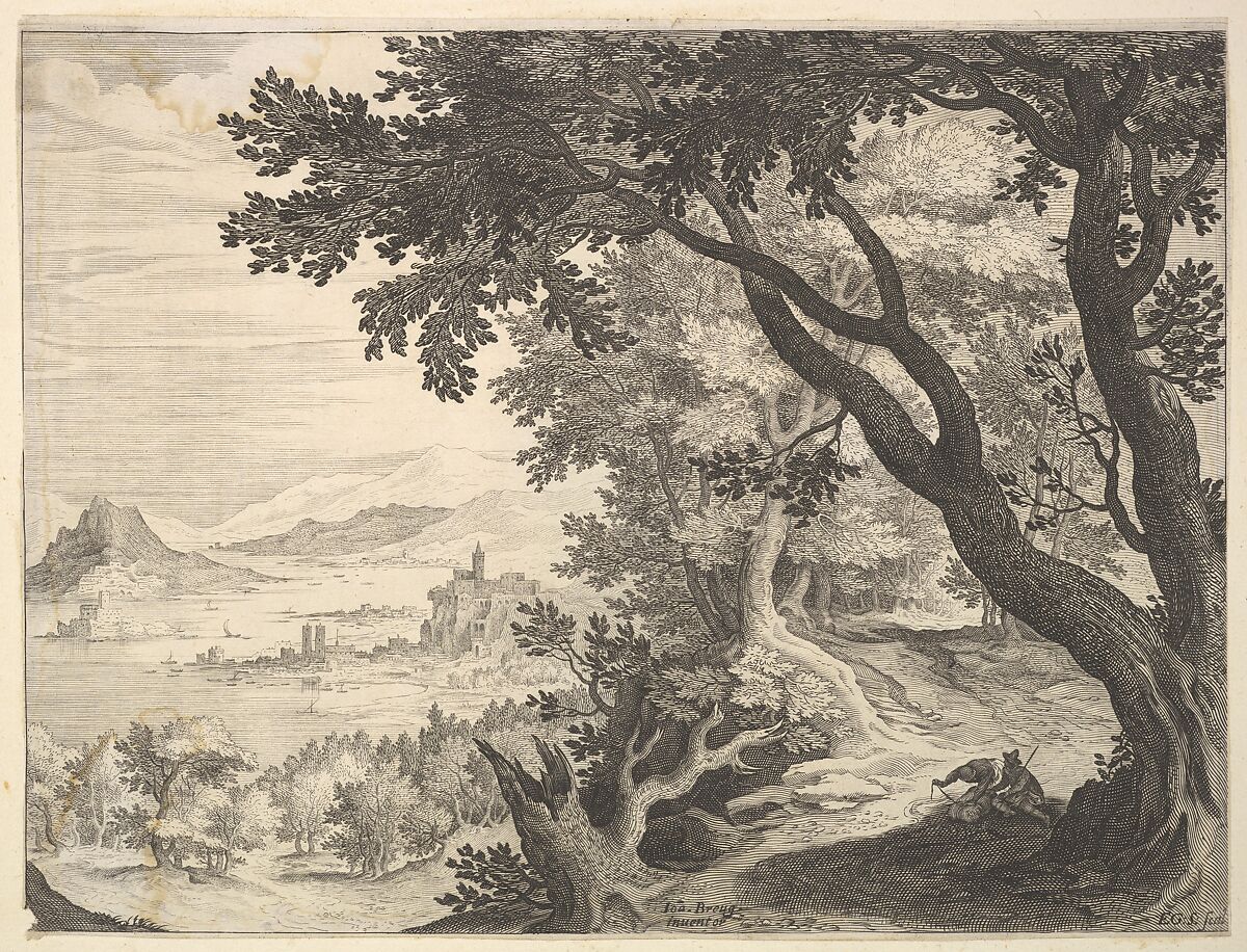 Riverscape, Aegidius Sadeler II (Netherlandish, Antwerp 1568–1629 Prague), Engraving 