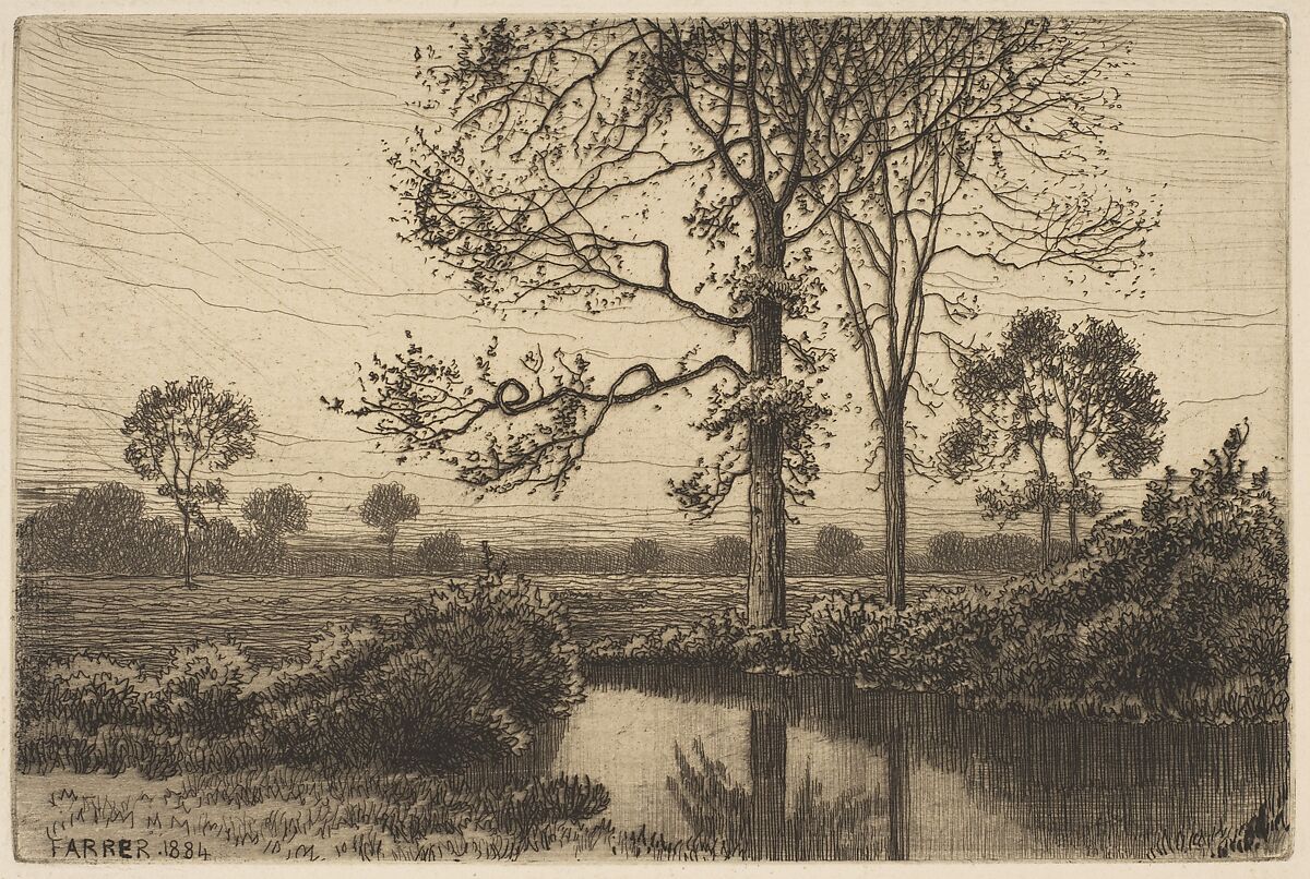 Autumn's Grey and Melancholy, Henry Farrer (American, London 1844–1903 New York), Etching 