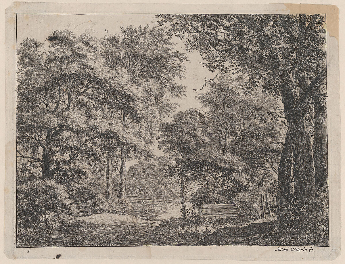 The Trimmed Groves, Anthonie Waterloo (Dutch, Lille 1609–1690 Utrecht), Etching; sixth state of six 