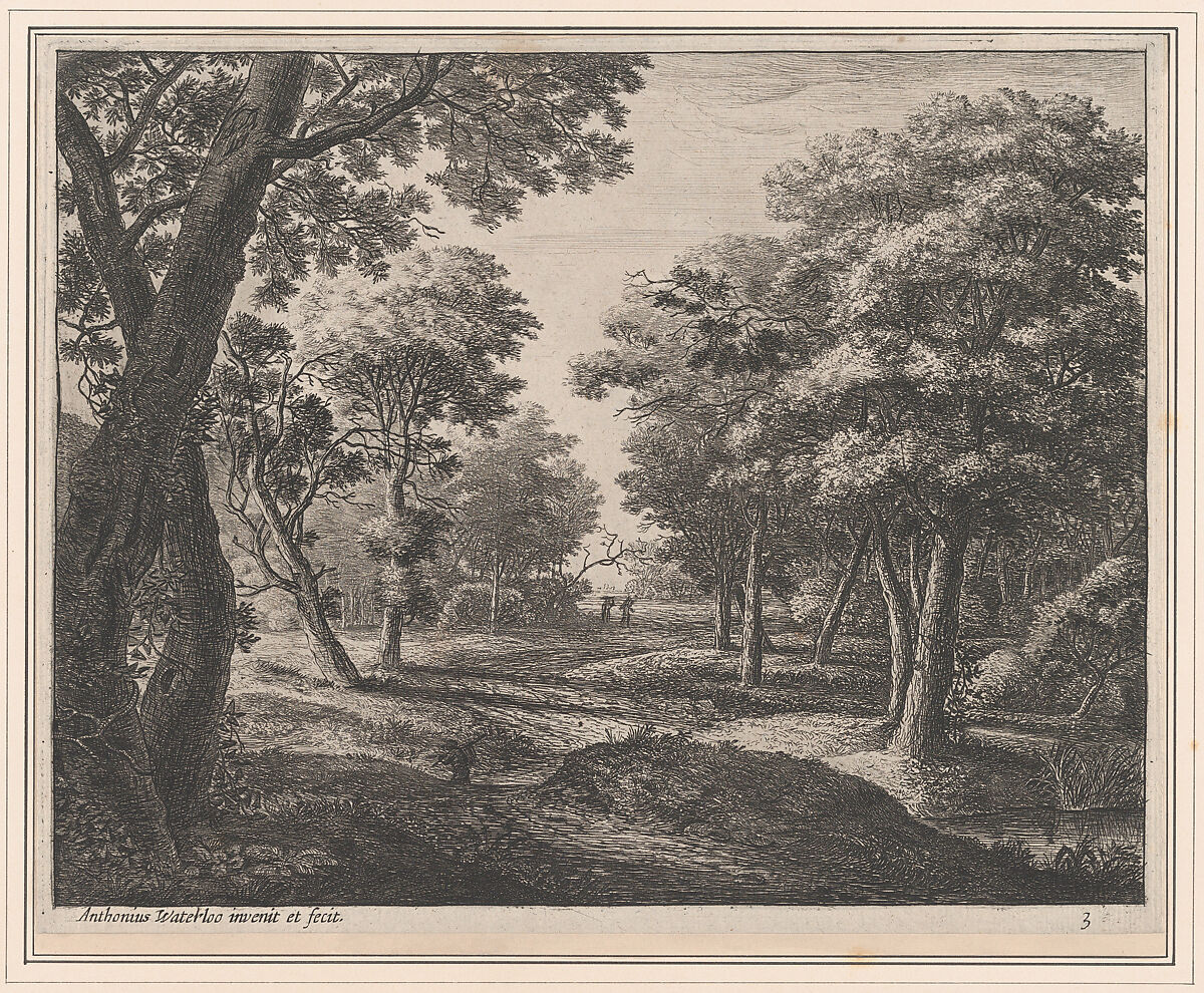 A Path Through the Woods, Anthonie Waterloo (Dutch, Lille 1609–1690 Utrecht), Etching; third state of three 