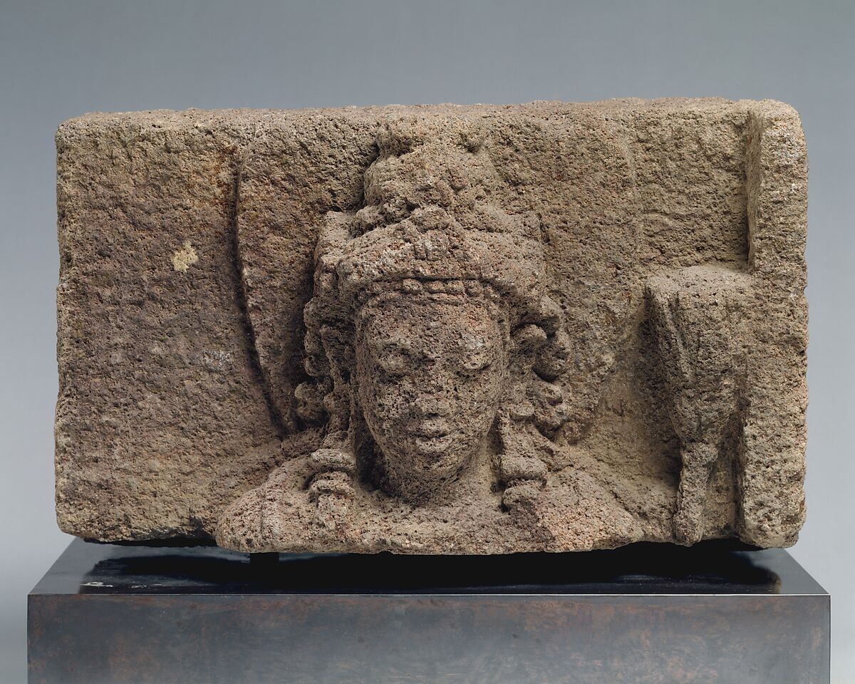 Head of a Bodhisattva, Andesite, Indonesia (Java) 