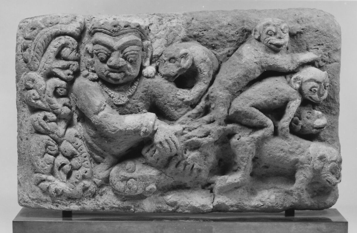 Plaque with Ramayana Scene, Terracotta, Indonesia (Java) 