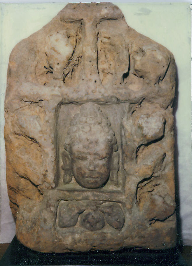 Antefix with Head of a Buddha, Terracotta, Indonesia (Java) 