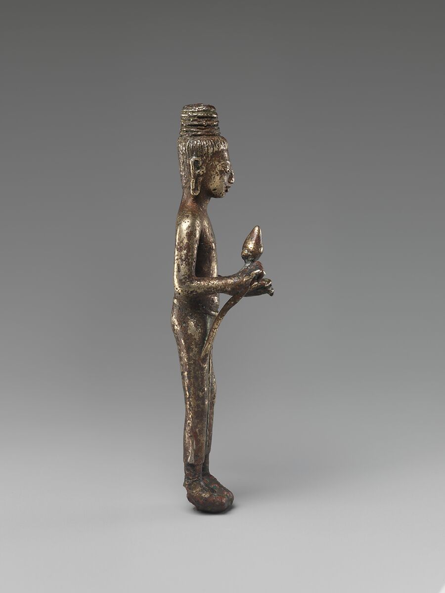Standing Bodhisattva, probably Maitreya, Silver alloy, Northeast Thailand