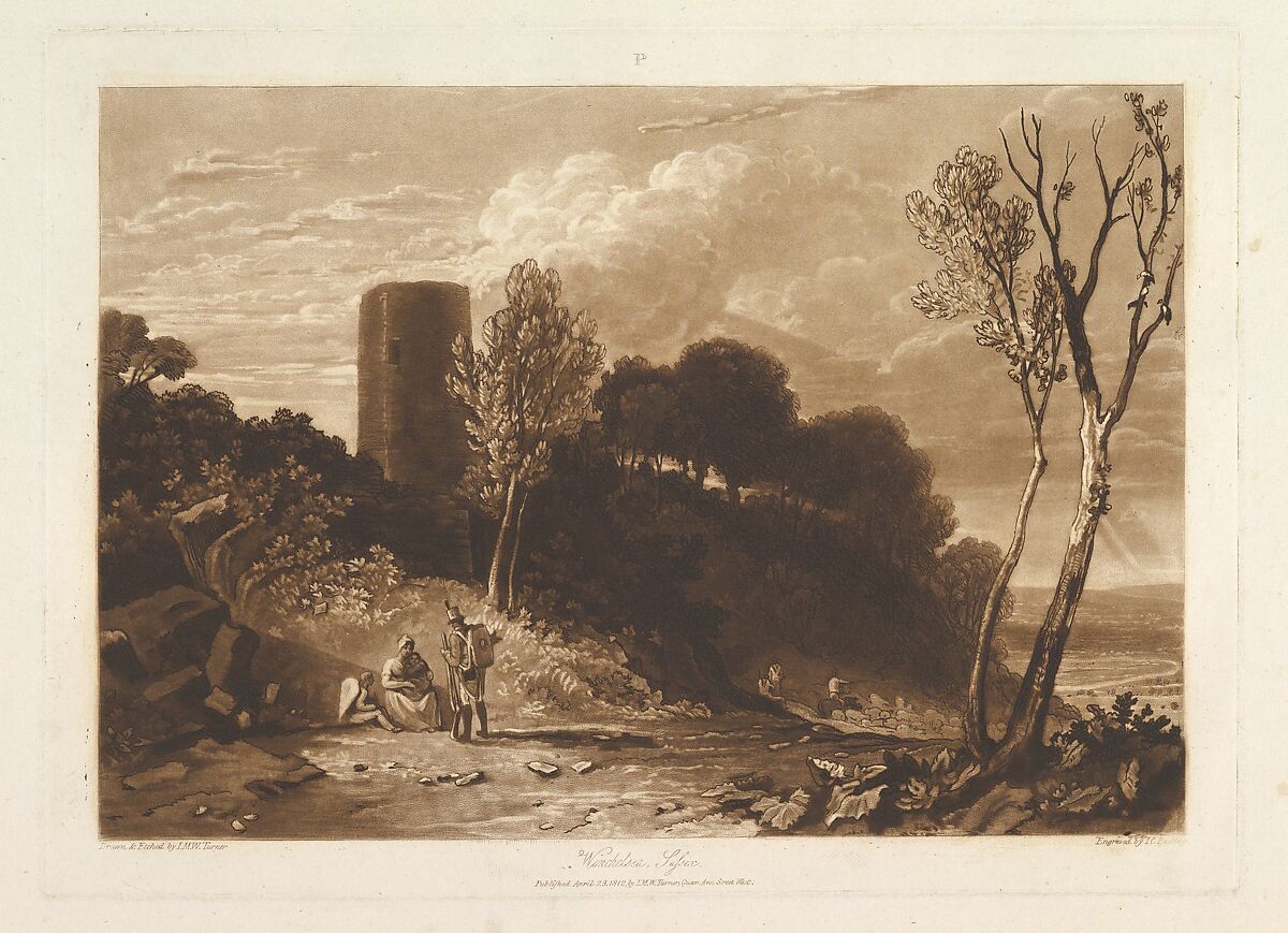 Winchelsea Sussex, part ViII, plate 42 from "Liber Studiorum", Designed and etched by Joseph Mallord William Turner (British, London 1775–1851 London), Etching and mezzotint; first state of three (Finberg) 