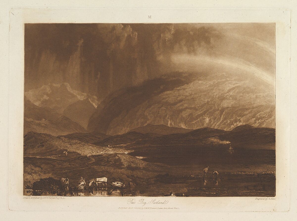 Peat Bog, Scotland, part IX, plate 45 from "Liber Studiorum", Designed and etched by Joseph Mallord William Turner (British, London 1775–1851 London), Etching, aquatint and mezzotint; first state of five 