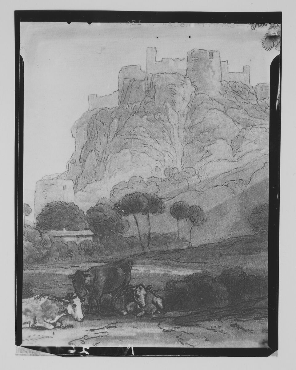 The Castle above the Meadows, part II, plate 8 from "Liber Studiorum", Designed and etched by Joseph Mallord William Turner (British, London 1775–1851 London), Etching and mezzotint; engravers proof b, before first state of four (Finberg)