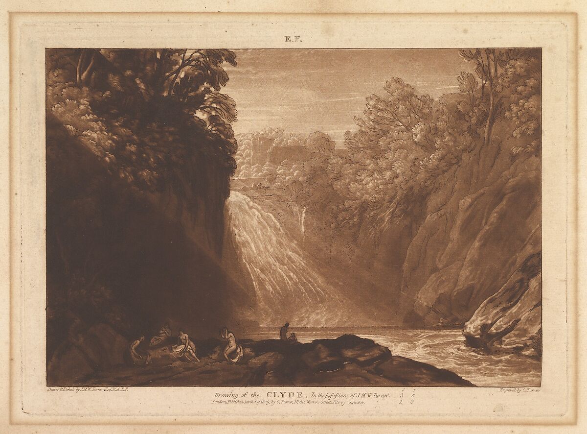 Drawing of the Clyde (Liber Studiorum, part IV, plate 18), Designed and etched by Joseph Mallord William Turner (British, London 1775–1851 London), Etching and mezzotint; third state of three 