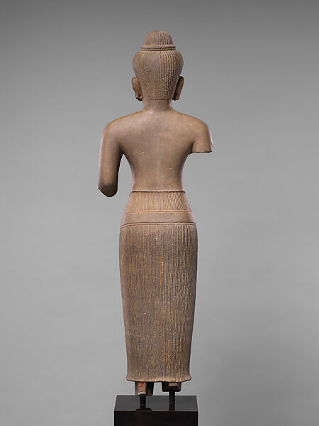 Standing Female Deity, probably Uma, Stone, Cambodia