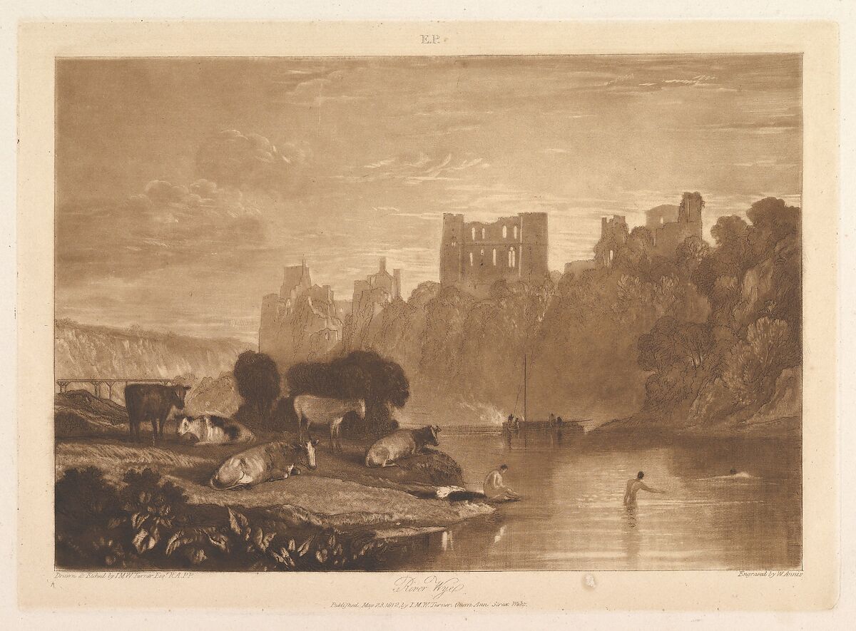 River Wye (Liber Studiorum, part X, plate 48), Designed and etched by Joseph Mallord William Turner (British, London 1775–1851 London), Etching and mezzotint; fifth state of five 