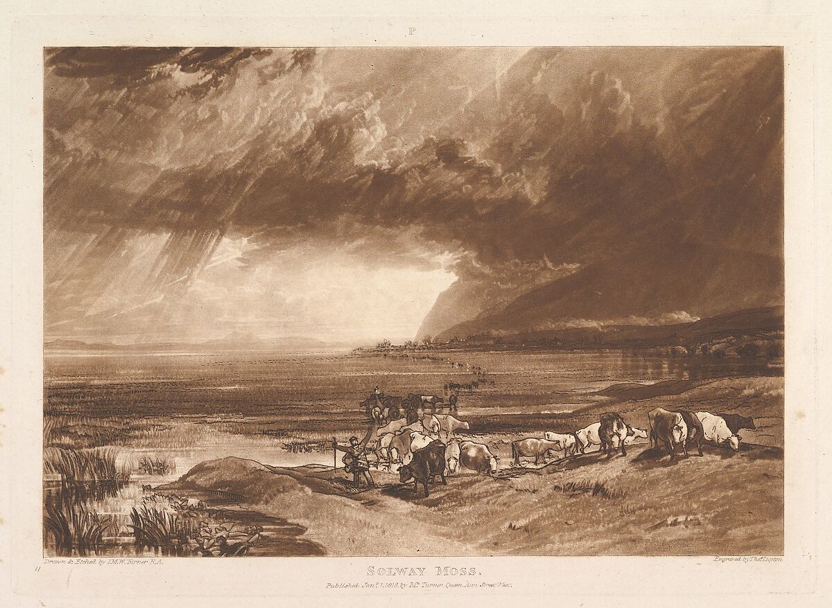 Solway Moss (Liber Studiorum, part XI, plate 52), Designed and etched by Joseph Mallord William Turner (British, London 1775–1851 London), Etching and mezzotint; fifth state of five (Finberg) 