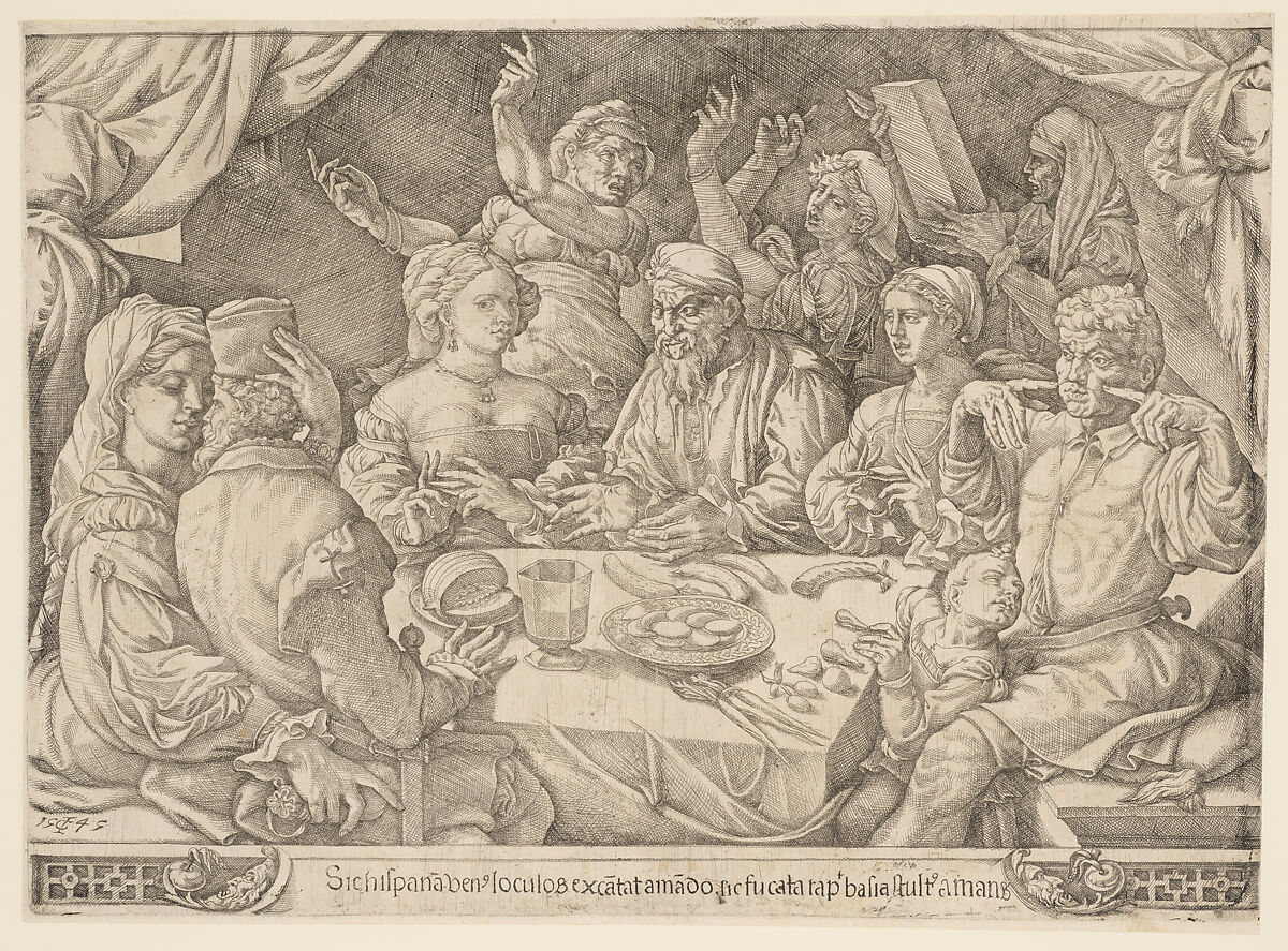 The Spanish Banquet, Jan Cornelisz Vermeyen (Netherlandish, Beverwijk ca. 1504–1559 Brussels), Etching and engraving; first state 