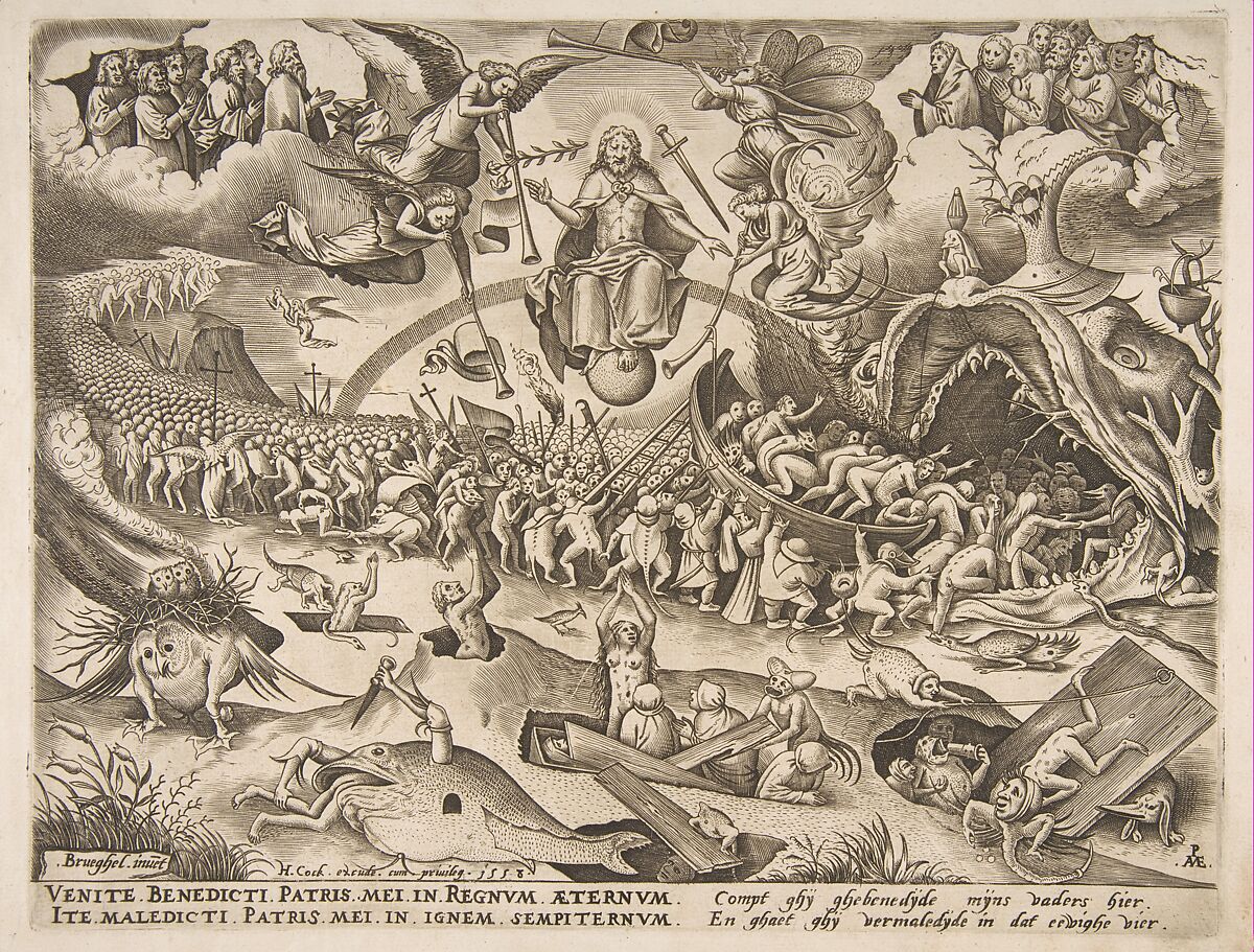 The Last Judgment, After Pieter Bruegel the Elder (Netherlandish, Breda (?) ca. 1525–1569 Brussels), Engraving; first state of two 