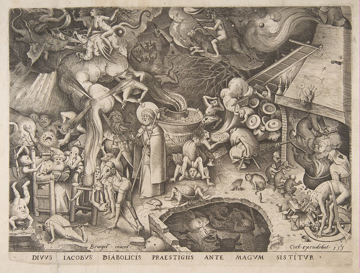 St. James and the Magician Hermogenes, After Pieter Bruegel the Elder (Netherlandish, Breda (?) ca. 1525–1569 Brussels), Engraving; first state of three 