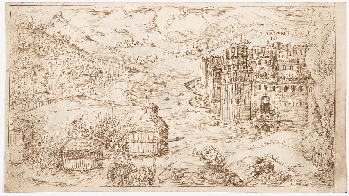 Recto: On Timber, the Species of Trees (Vitruvius, Book 2, Chapter 9, no. 4); Verso: On Timber, the Battle of Larignium (Vitruvius, Book 2, Chapter 9, no. 15).., Attributed to a member of the Sangallo family (Florence, ca. 1530–1545), Pen and dark brown ink