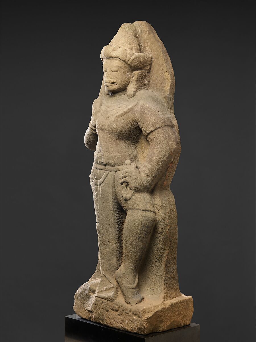 Standing Shiva or Temple Guardian (Dvarapala), Stone, Vietnam (Champa)