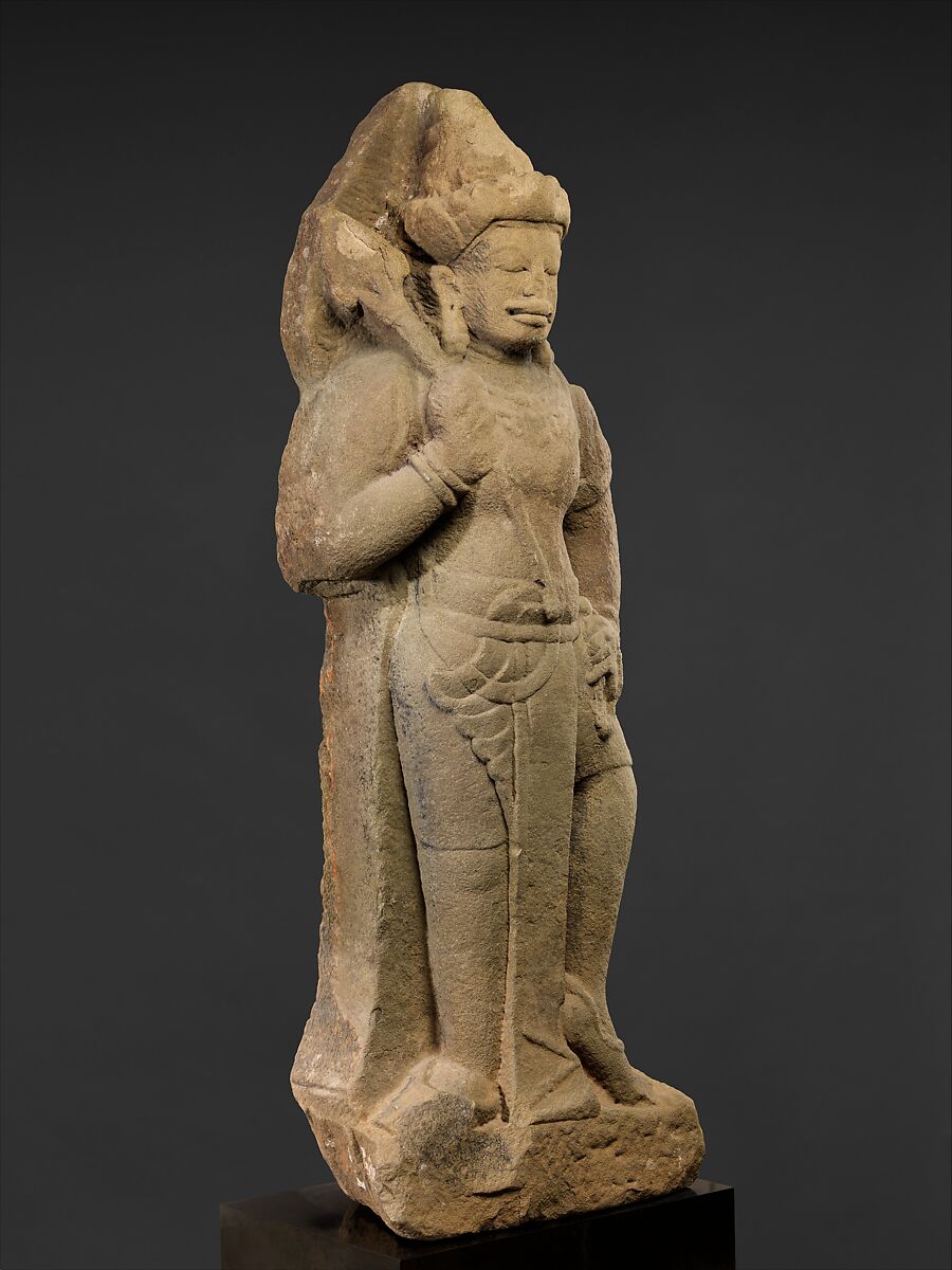 Standing Shiva or Temple Guardian (Dvarapala), Stone, Vietnam (Champa)