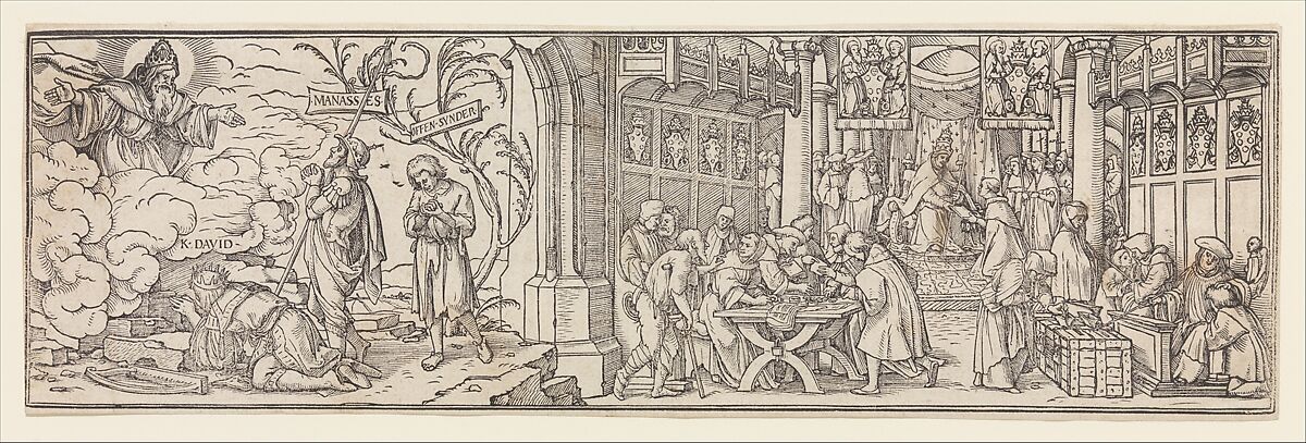 The Selling of Indulgences, Designed by Hans Holbein the Younger (German, Augsburg 1497/98–1543 London), Woodcut 