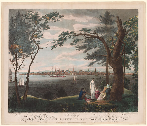 The City of New York, in the State of New York, North America [The Birch View with the Picnic Party]
