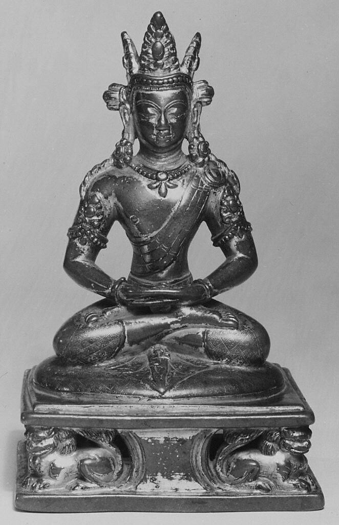 Manjushri, an Emanation of Amitabha Buddha, Gilt-copper alloy, Nepal (Kathmandu Valley) 
