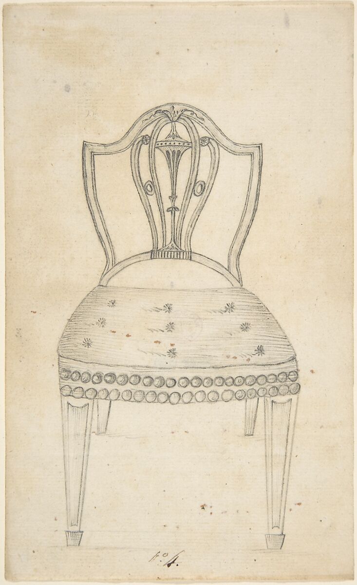 Designs for side chairs, Attributed to Anonymous, German, 18th century, Graphite 